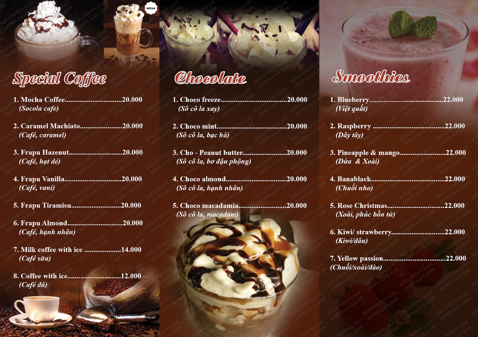 Thiết kế menu như thế nào cho lợi nhuận quán cà phê tăng cao - Cà ...